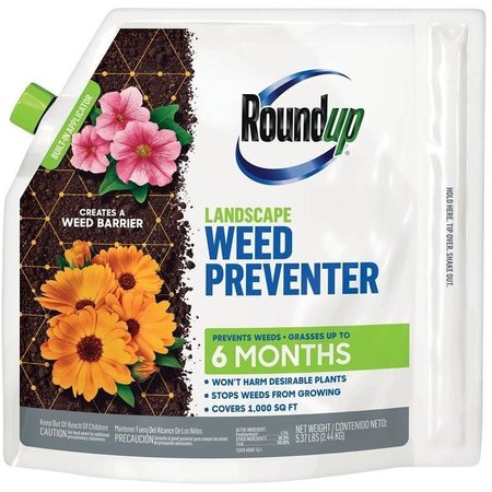 ROUNDUP 4385106 Landscape Weed Preventer, Solid, Sprinkle Application, 54 lb Bag 502051005